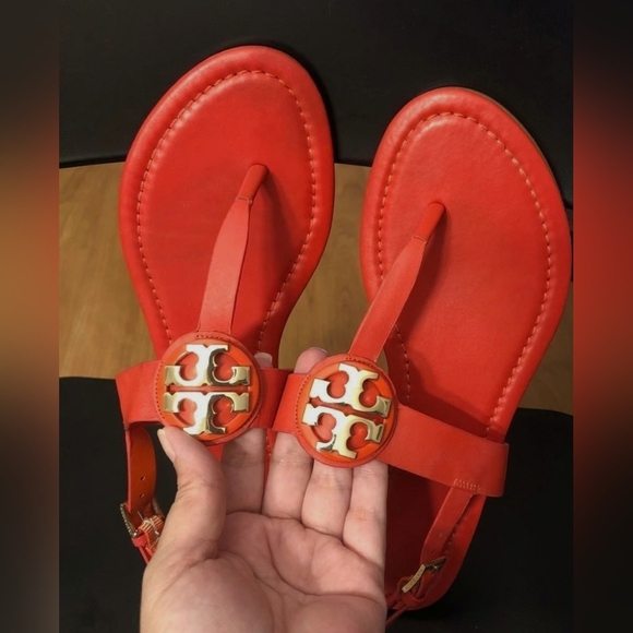 Tory Burch Shoes - Tory Burch Bryce Dillan Vibrant Red Thong Sandal Slingback 10